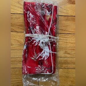 Red Floral Satin jewelry case - in original bag, unused